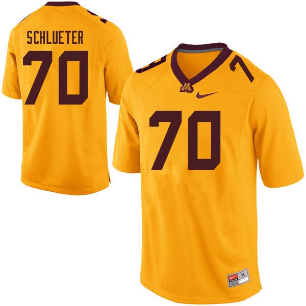 Men #70 Sam Schlueter Minnesota Golden Gophers College Football Jerseys Sale-Gold